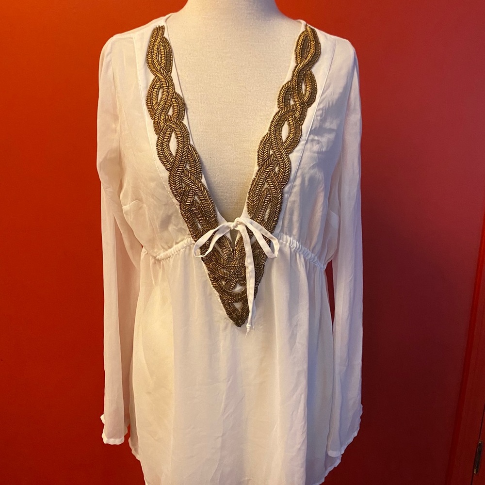 White Sheer Cover Up